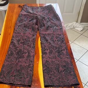 Vintage Cache Burgundy and Black Beaded Pants Closet 1